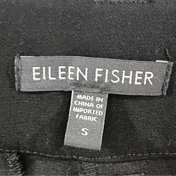 Eileen Fisher Straight Leg Pants Woman Trousers size S Black - Picture 2 of 7